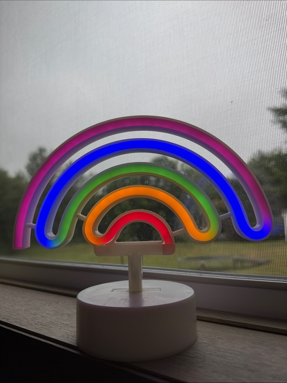 Rainbow Neon LED Table Lamp - Multicolor Glow